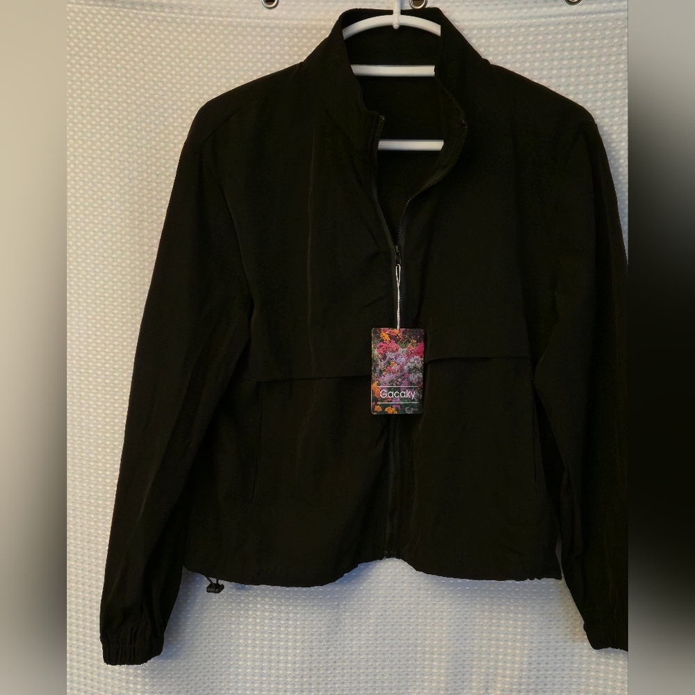NWT Gacaky Black Women's Athletic Jacket Size Small